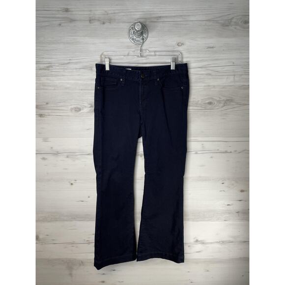 Gap 1969 Jeans Womens 28/6 Dark Blue Long & Lean Bootcut Stretch Dark Wash - Picture 1 of 12